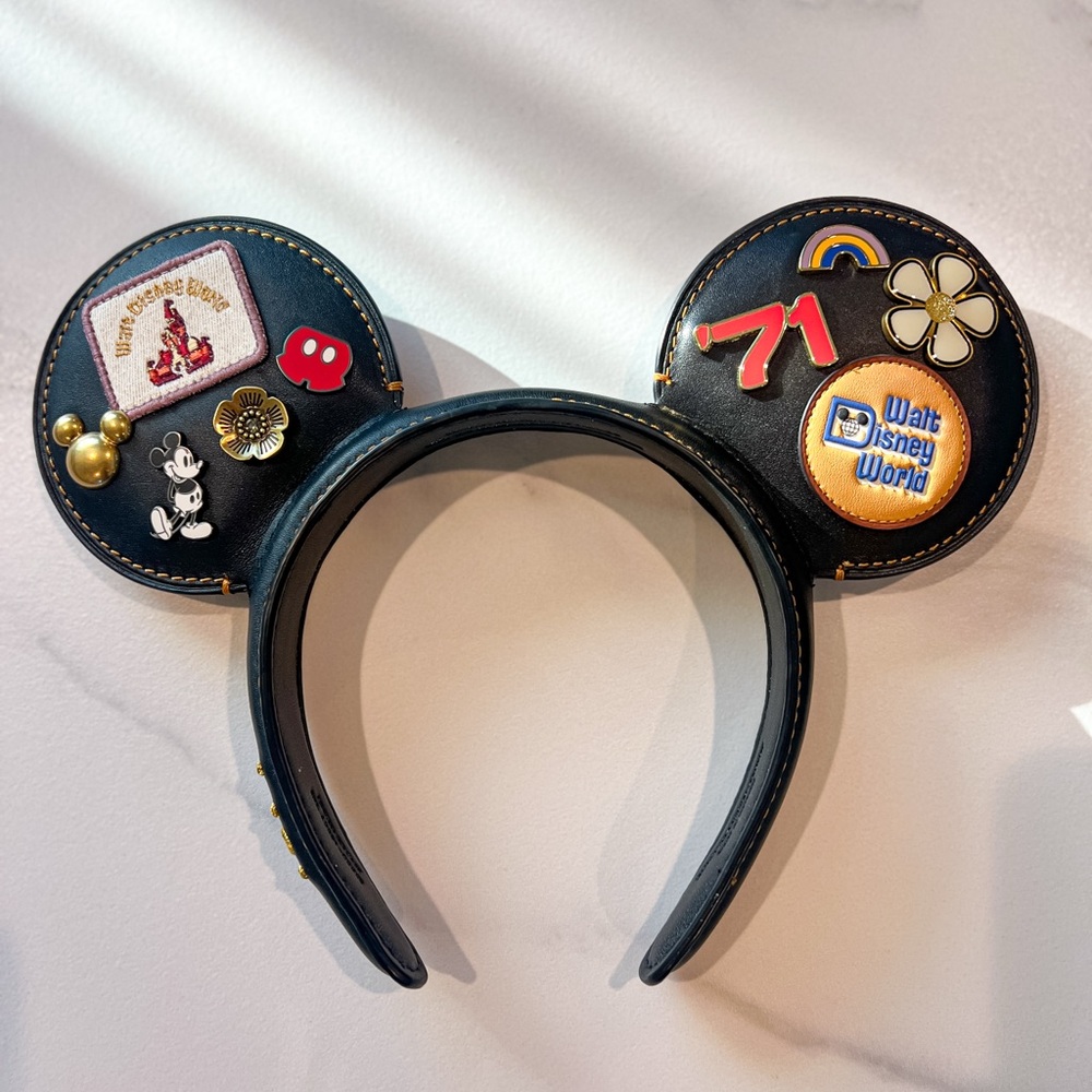 Mickey Coach Ears Black • Walt Disney World • Rare Collectible • Real Leather
